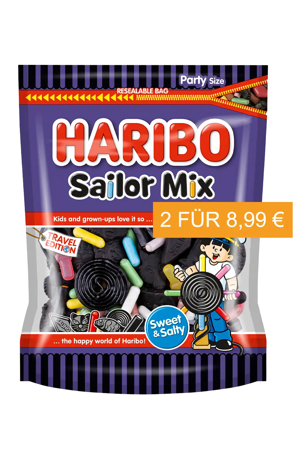 Bild: Haribo "Sailor Mix" 700g Beutel Travel Retail Exclusive