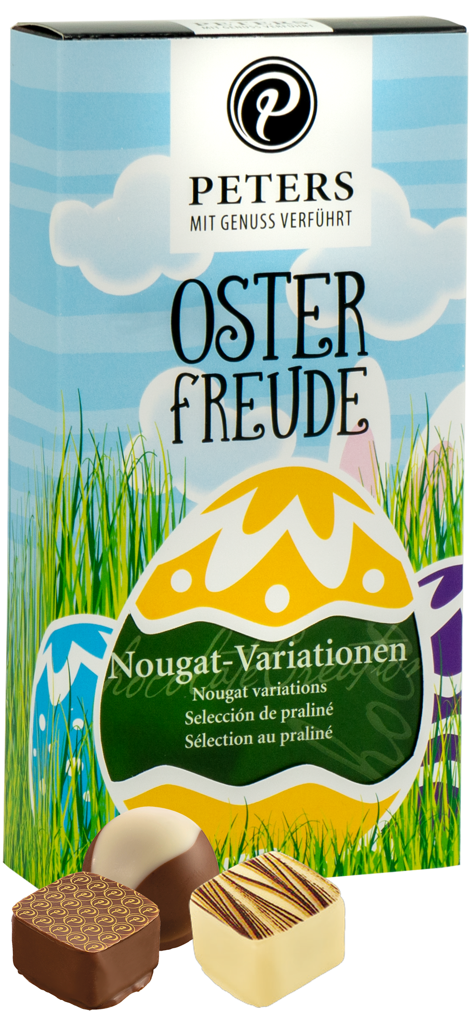 Bild: Peters Nougat Variationen Pralinen-Mischung ohne Alkohol