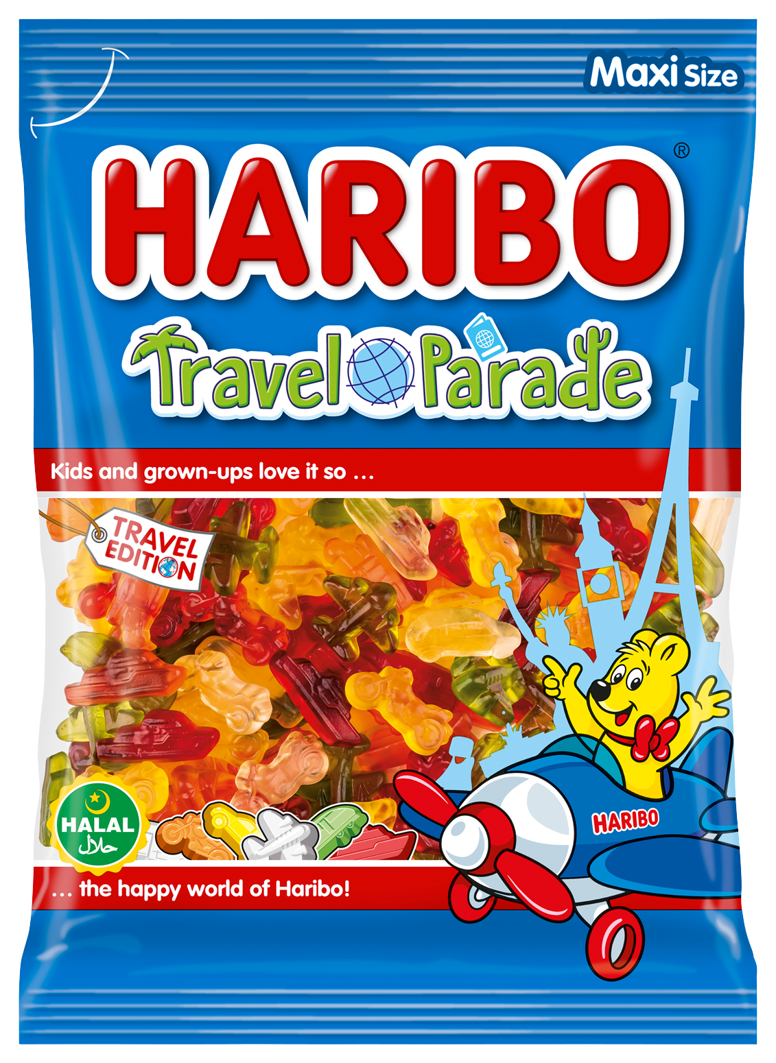 Haribo Travel Parade (Halal) 450g Beutel Travel Exclusive