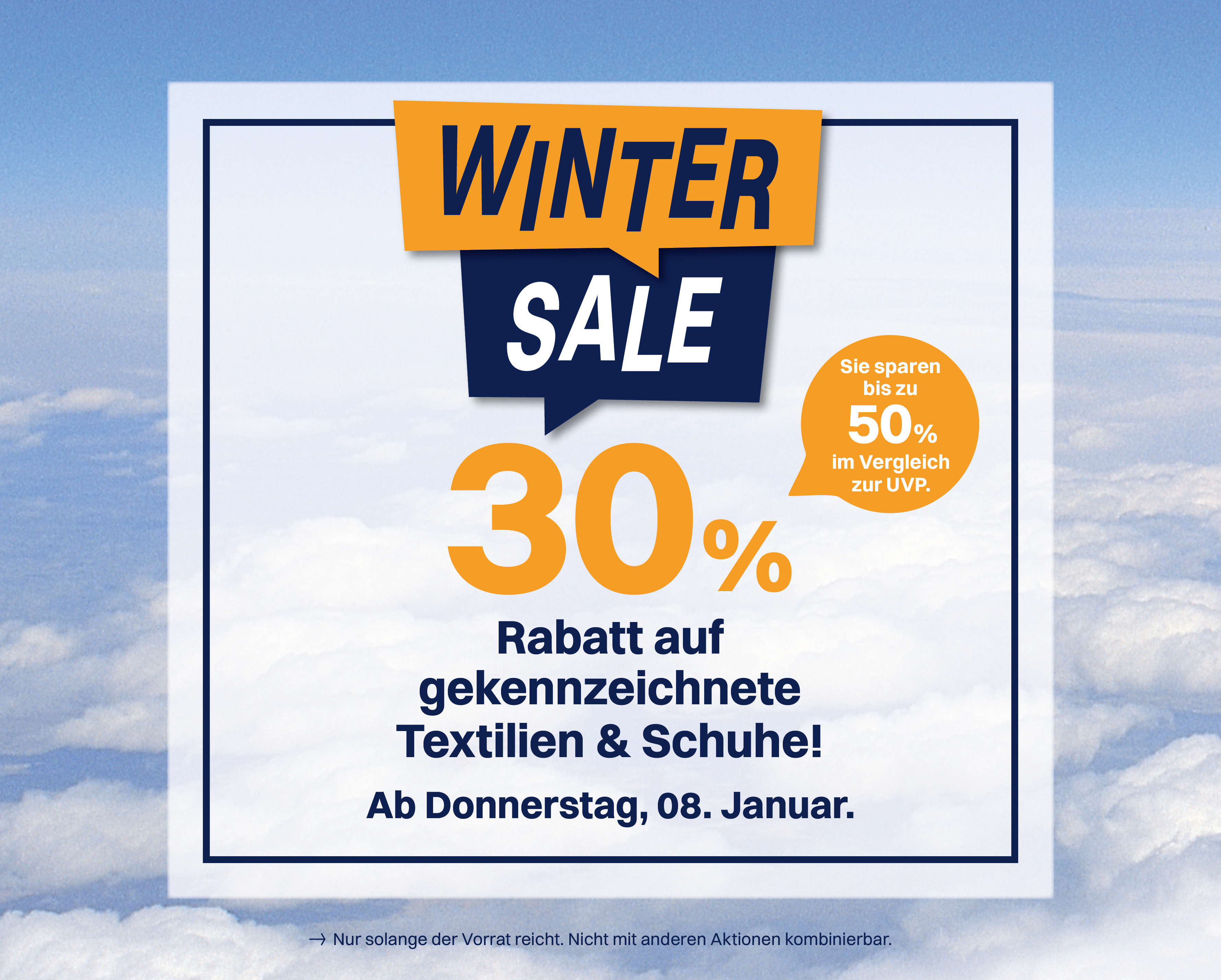 Winter Sale in den Ringeltaube Filialen