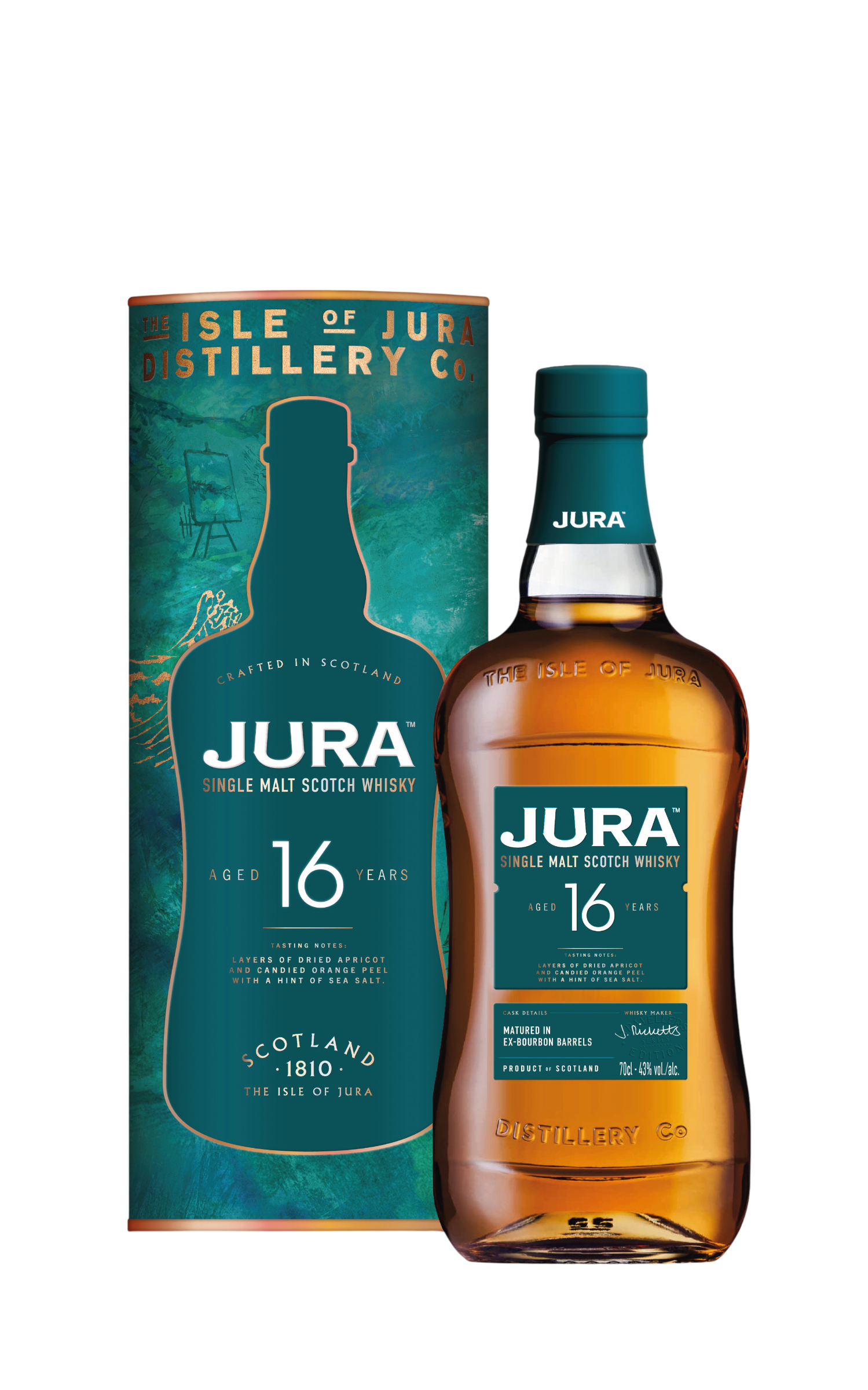 Bild: Jura 16 Year Old Island Single Malt Scotch Whisky 43 % Vol. 0,7 L Travel Retail