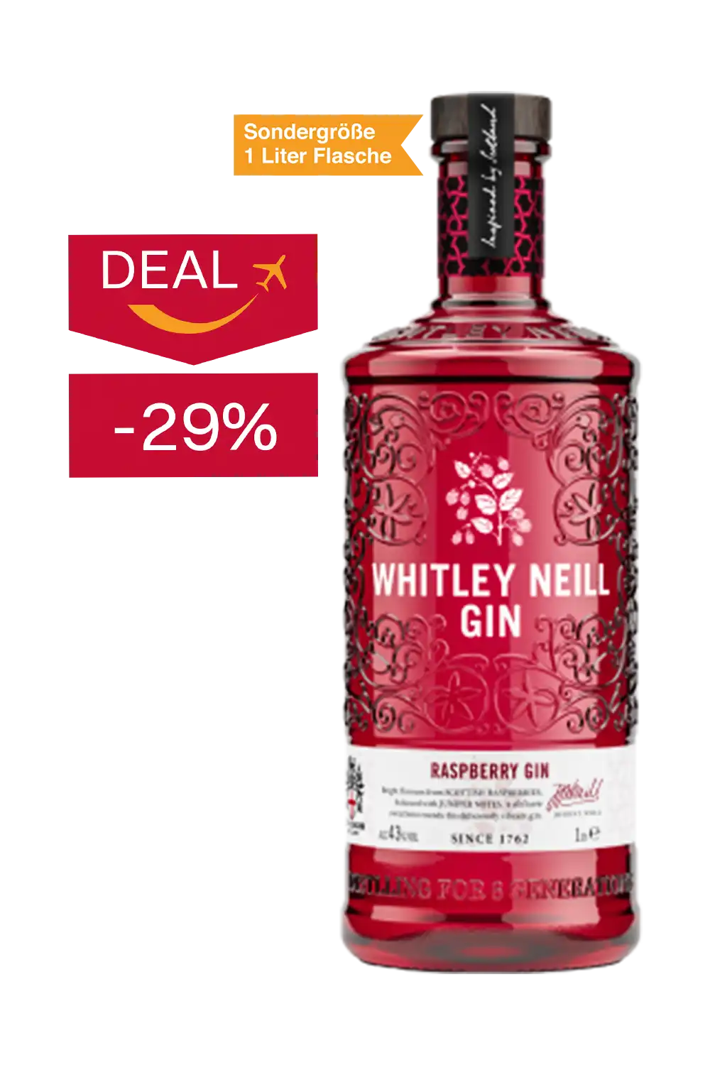 Whitley Neill Raspberry Gin 1 Liter Flasche