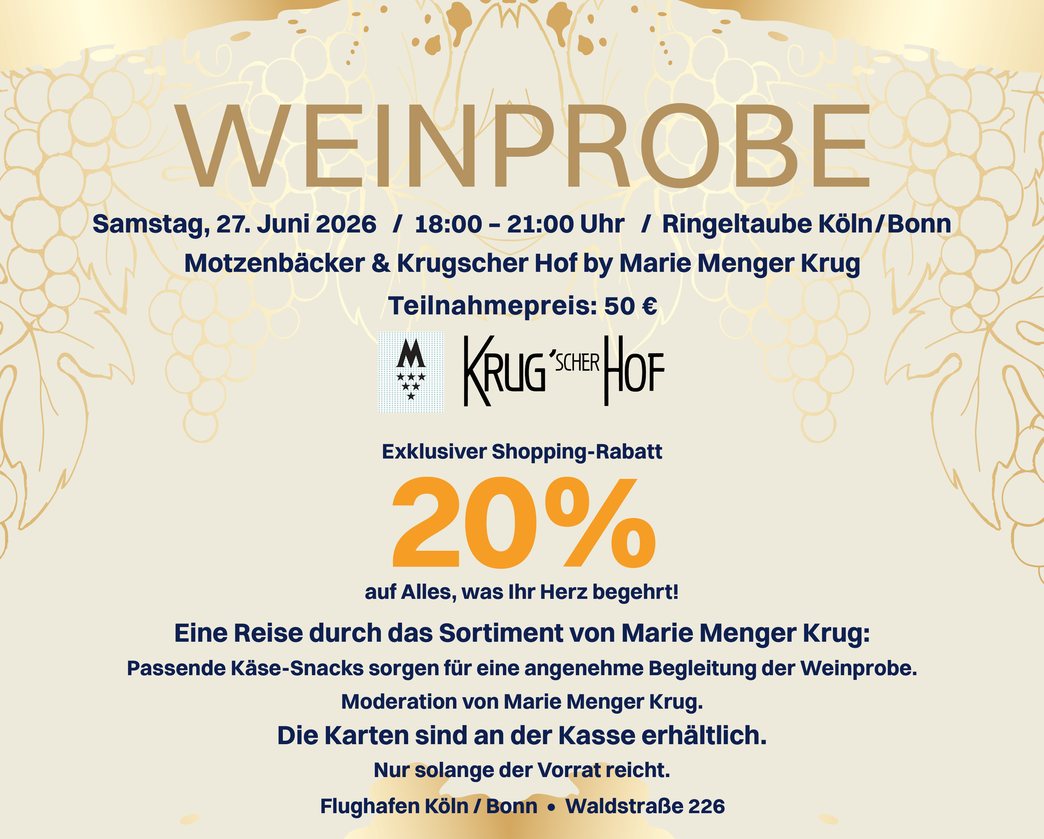 Weinprobe in der Filiale Köln