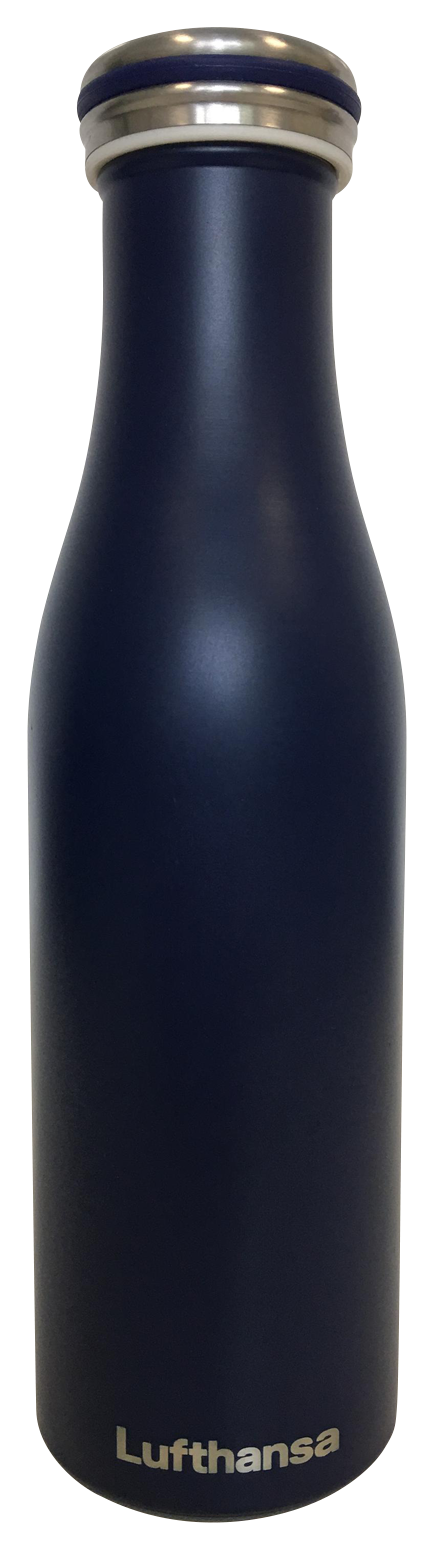 Bild: Lufthansa Isolier-Edelstahl-Flasche dunkelblau 0,5l
