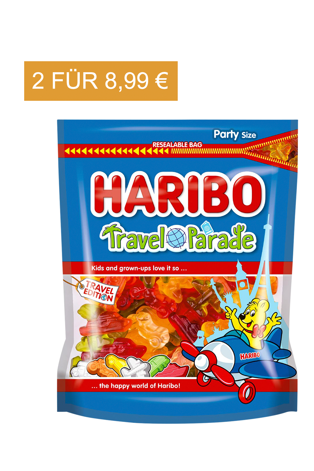 Bild: Haribo Travel Parade 700g Beutel Travel Exclusive
