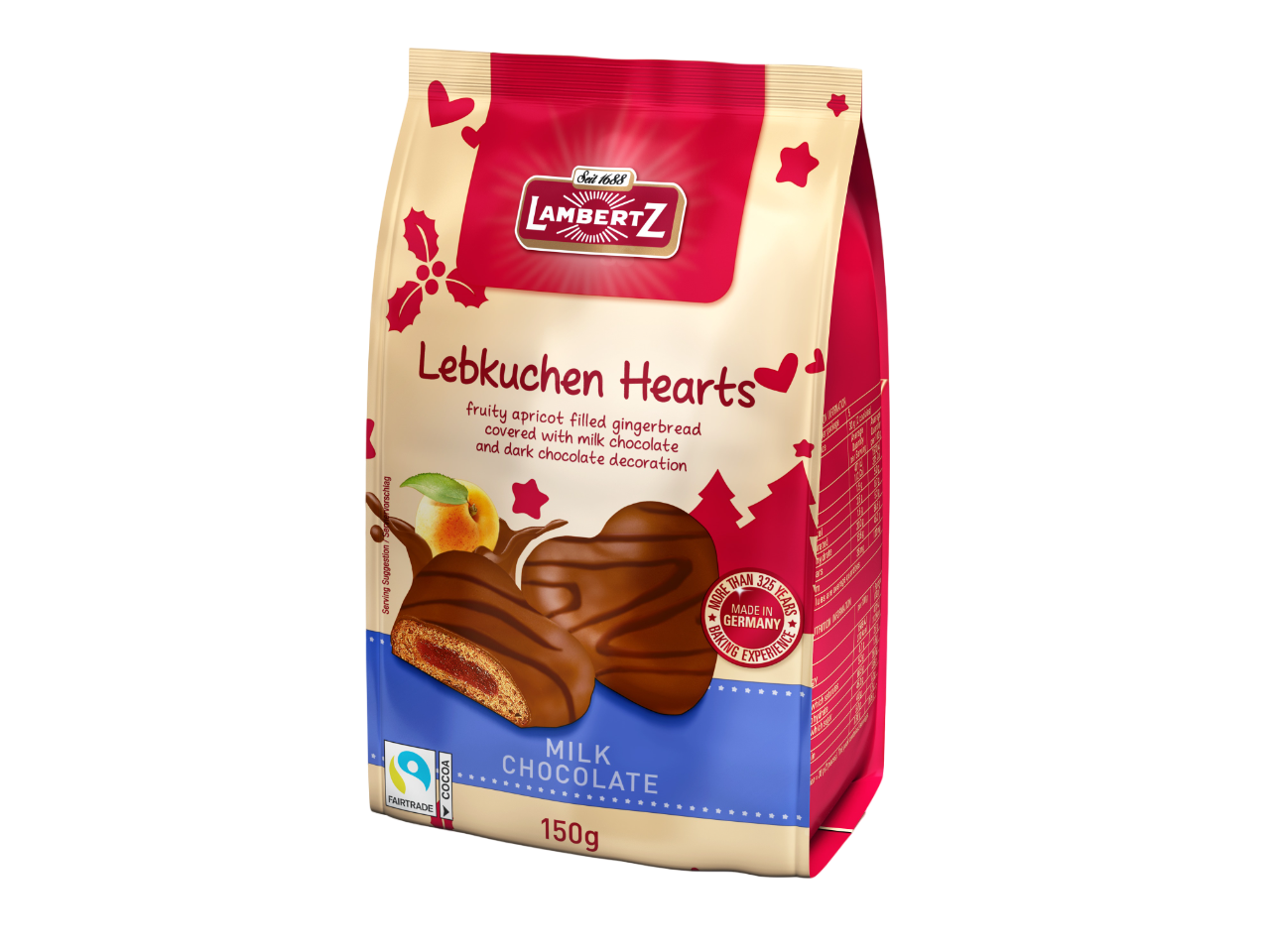 Bild: Lambertz Milchschokolade Lebkuchen Herzen 150g