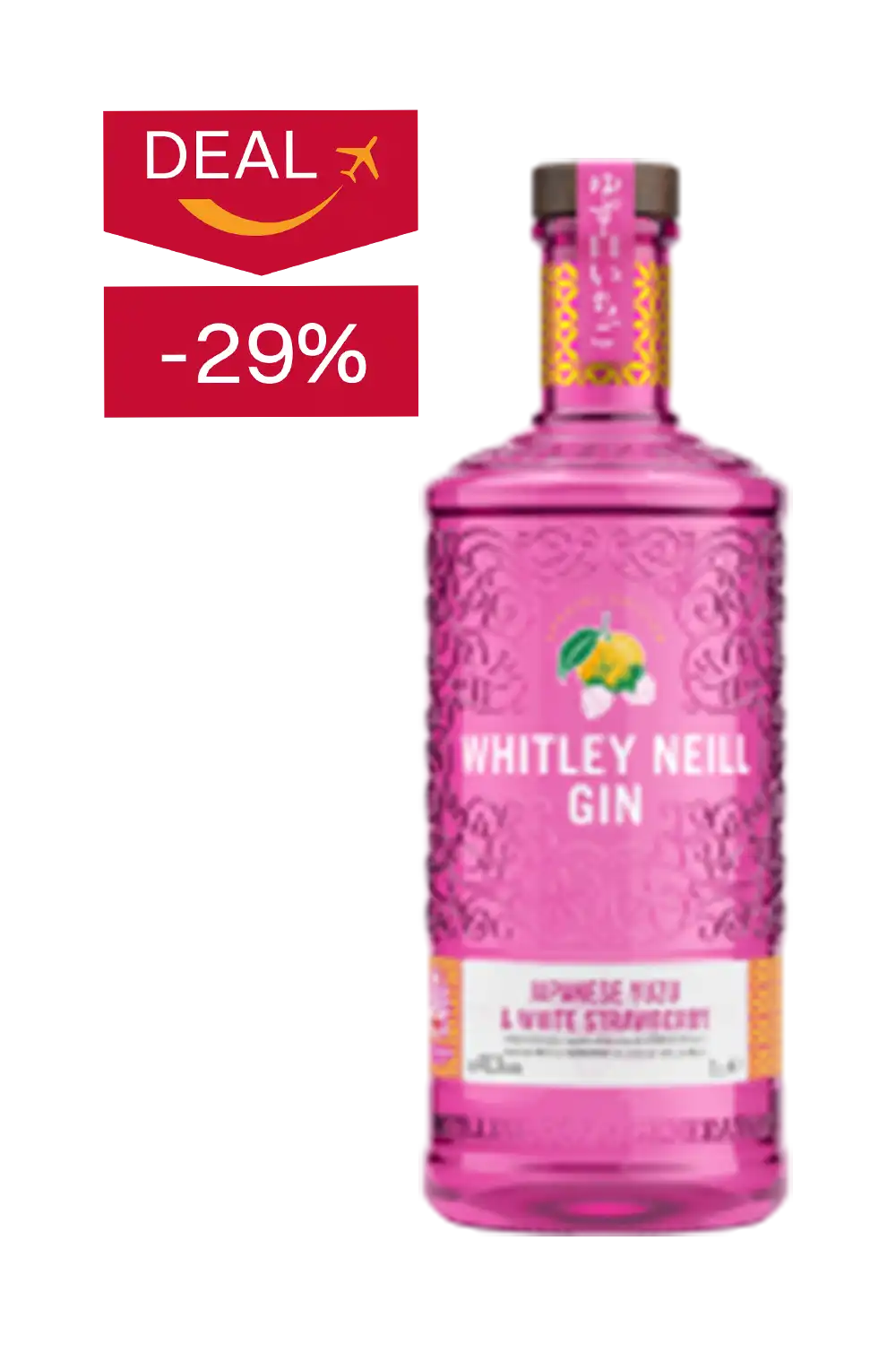 Bild: Whitley Neill Japenese Yuzu and White Strawberry Gin 41.3% 1L