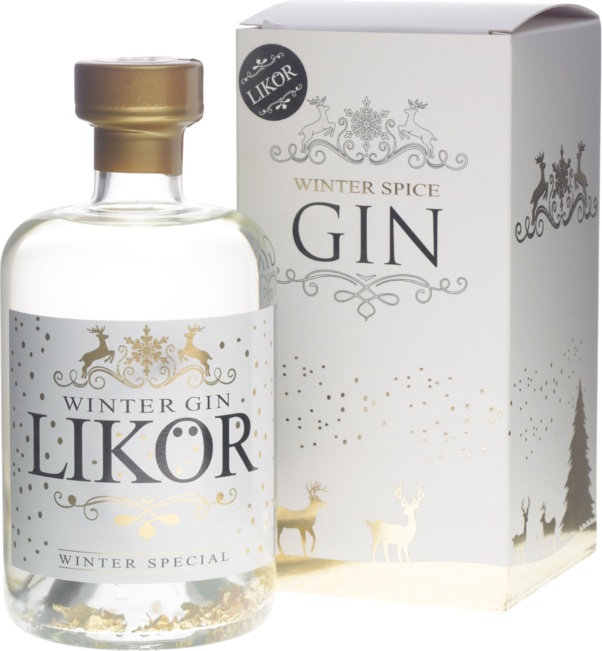 Bild: Winter Gin – Likör mit Blattgold, 47 % Vol., 0,5 l
