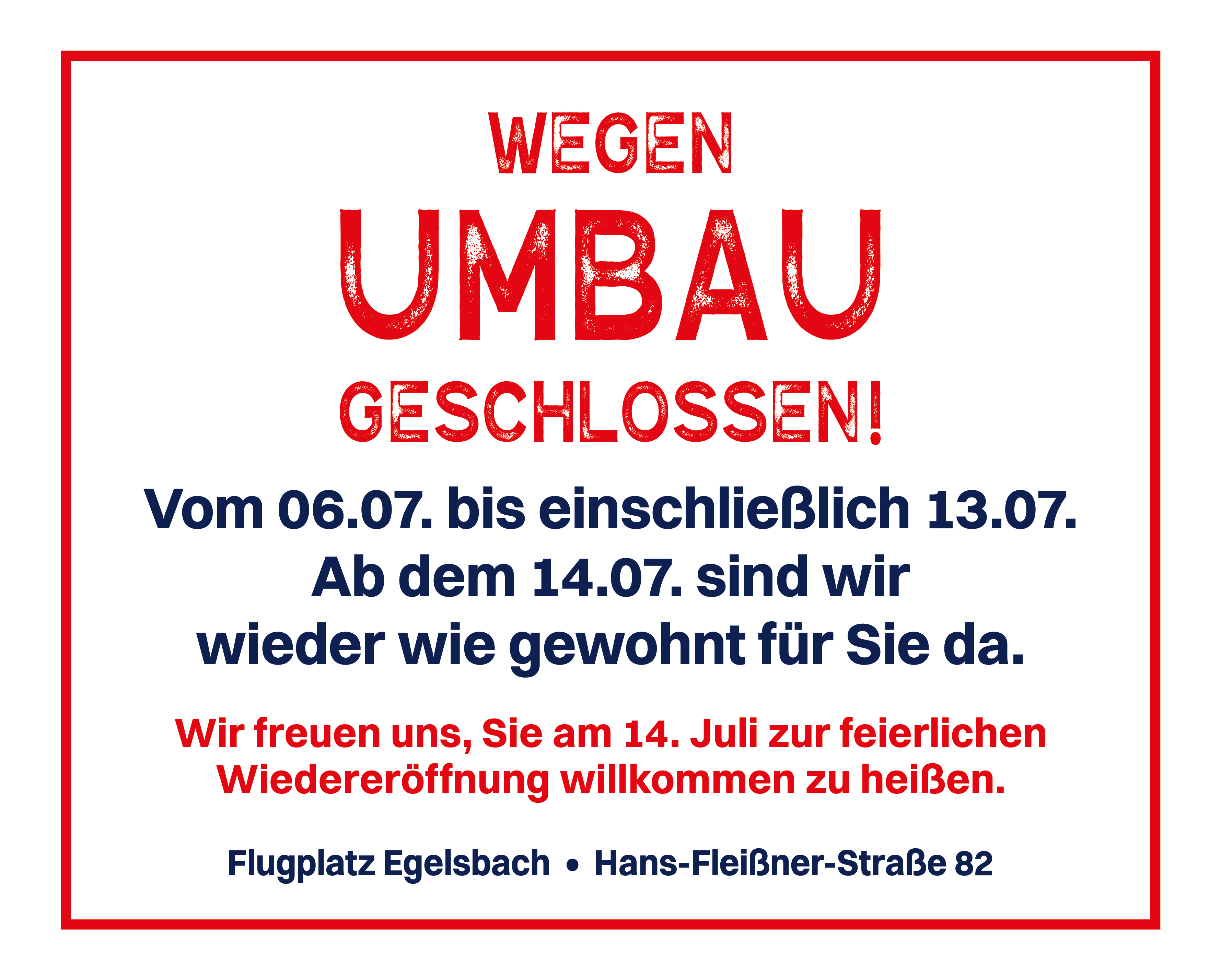 Die Ringeltaube Filiale in Egelsbach wird vom 6.7. bis 2025 umgebaut.