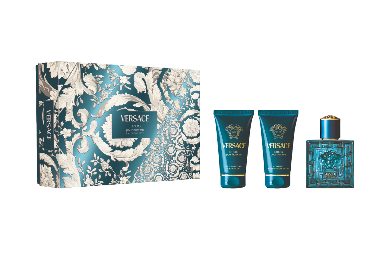 Versace Set – Eros Eau de Toilette + Shower Gel + After Shave Balm