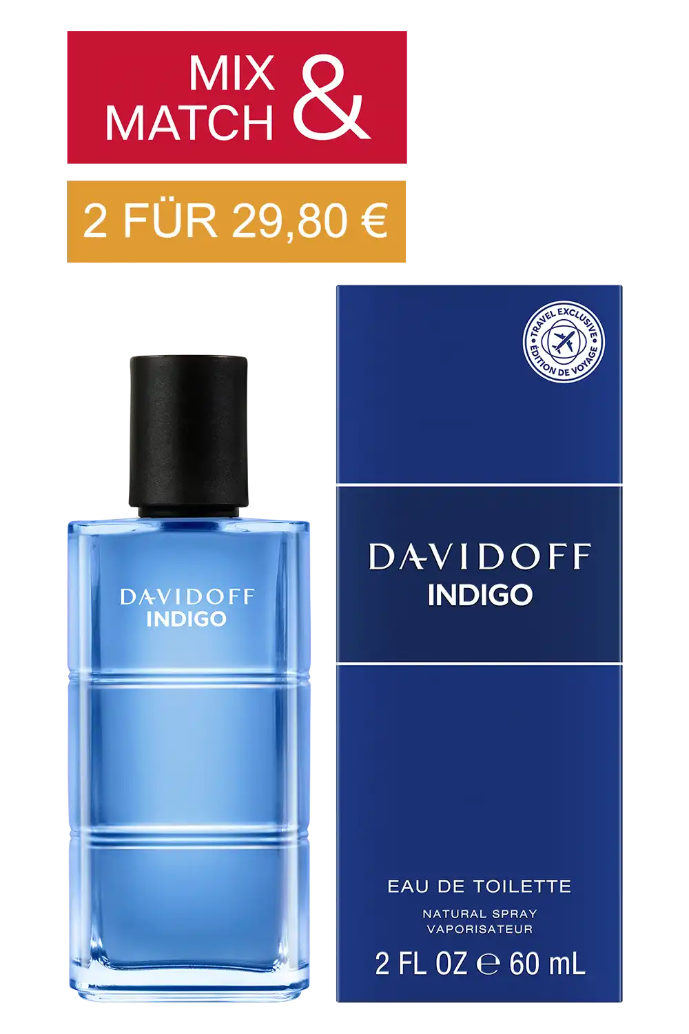 Bild: Davidoff Parfums Indigo Male Eau de Toilette 60 ml Travel Retail