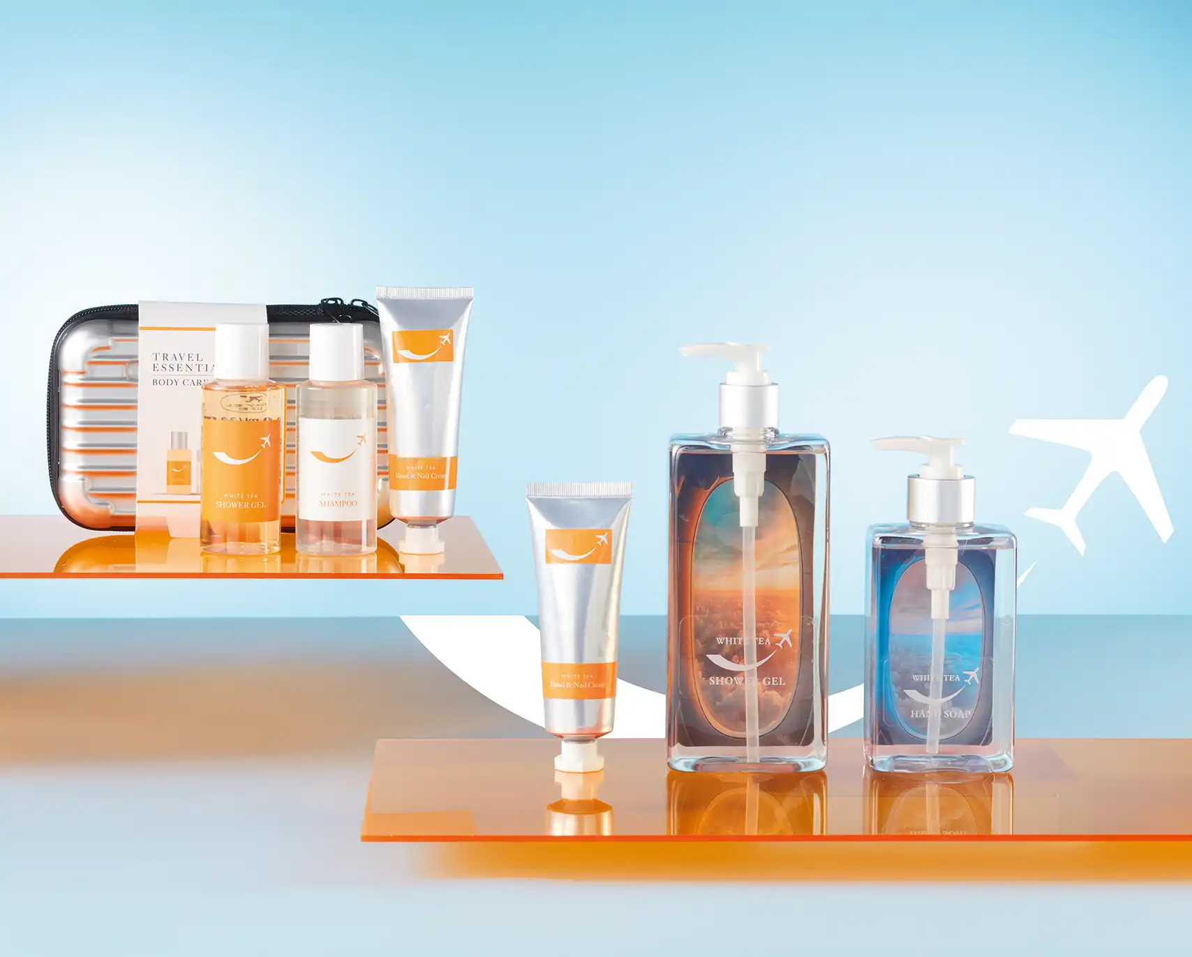 Kosmetik Artikel mit Aviation Design