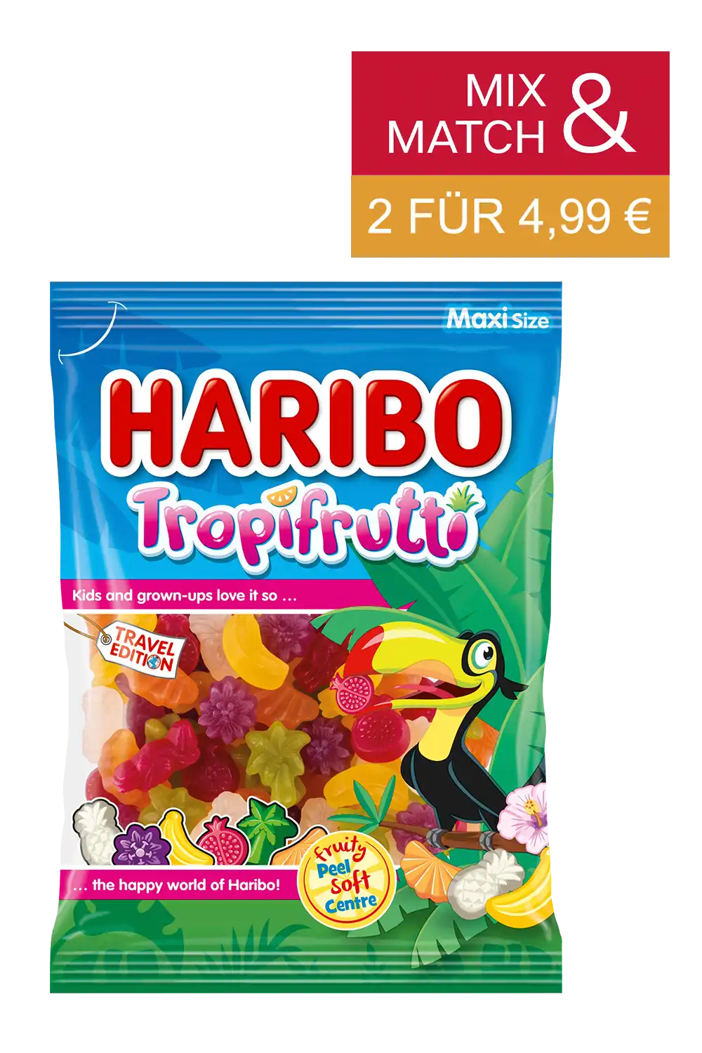 Bild: Haribo Tropifrutti 450g Travel Exclusive