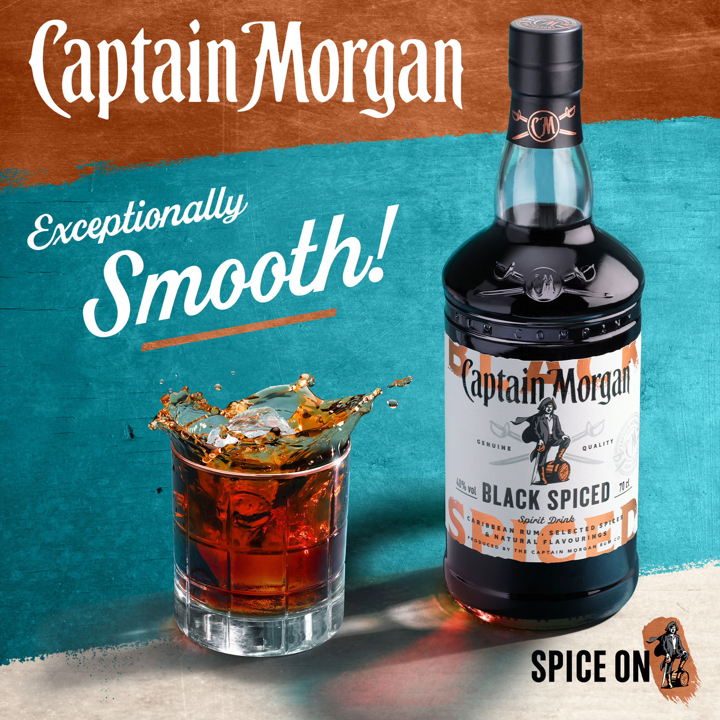 Bild: Captain Morgan Black Spiced Rum 40% 1L