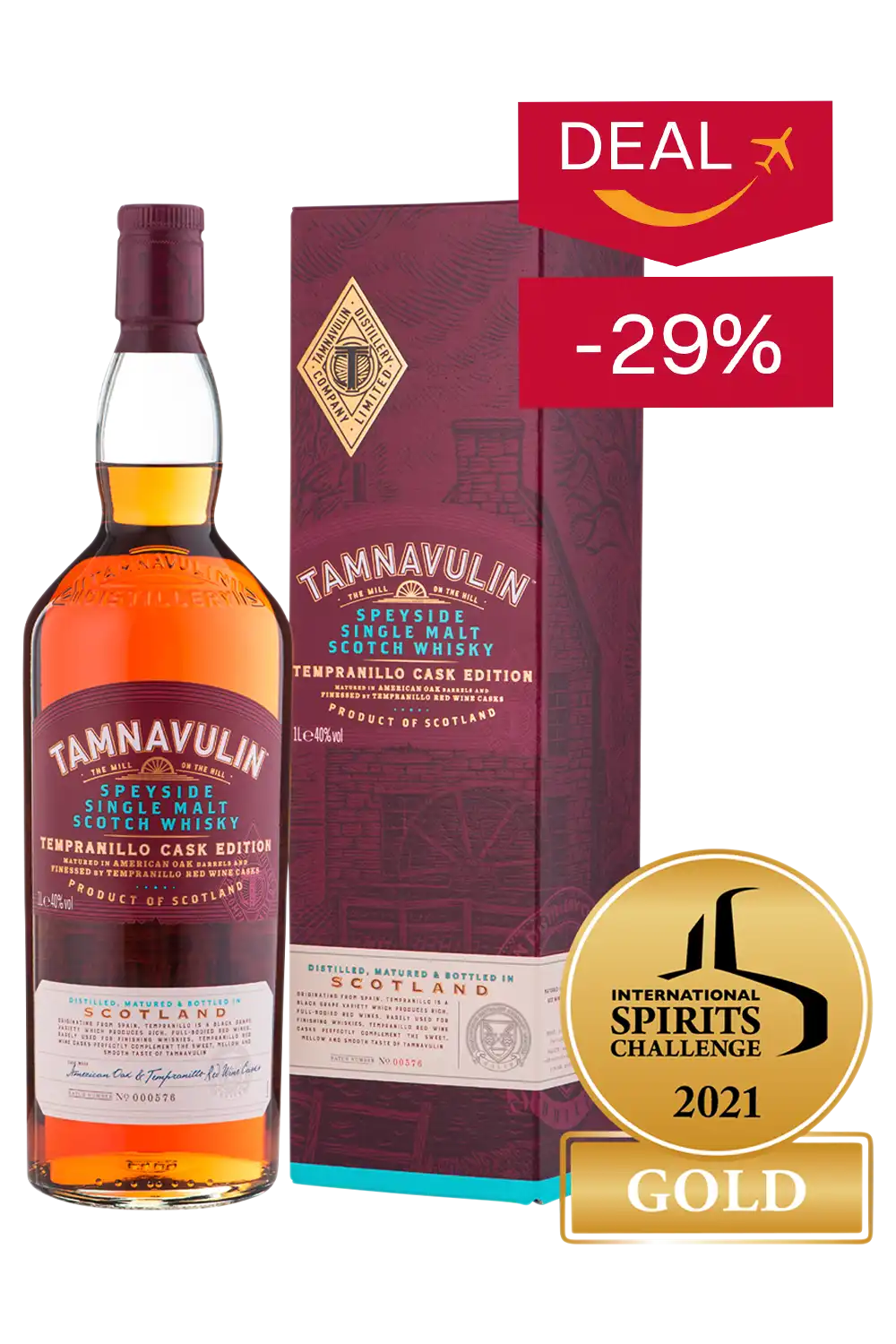 Bild: Tamnavulin Speyside Single Malt Scotch Whisky Tempranillo Cask Edition