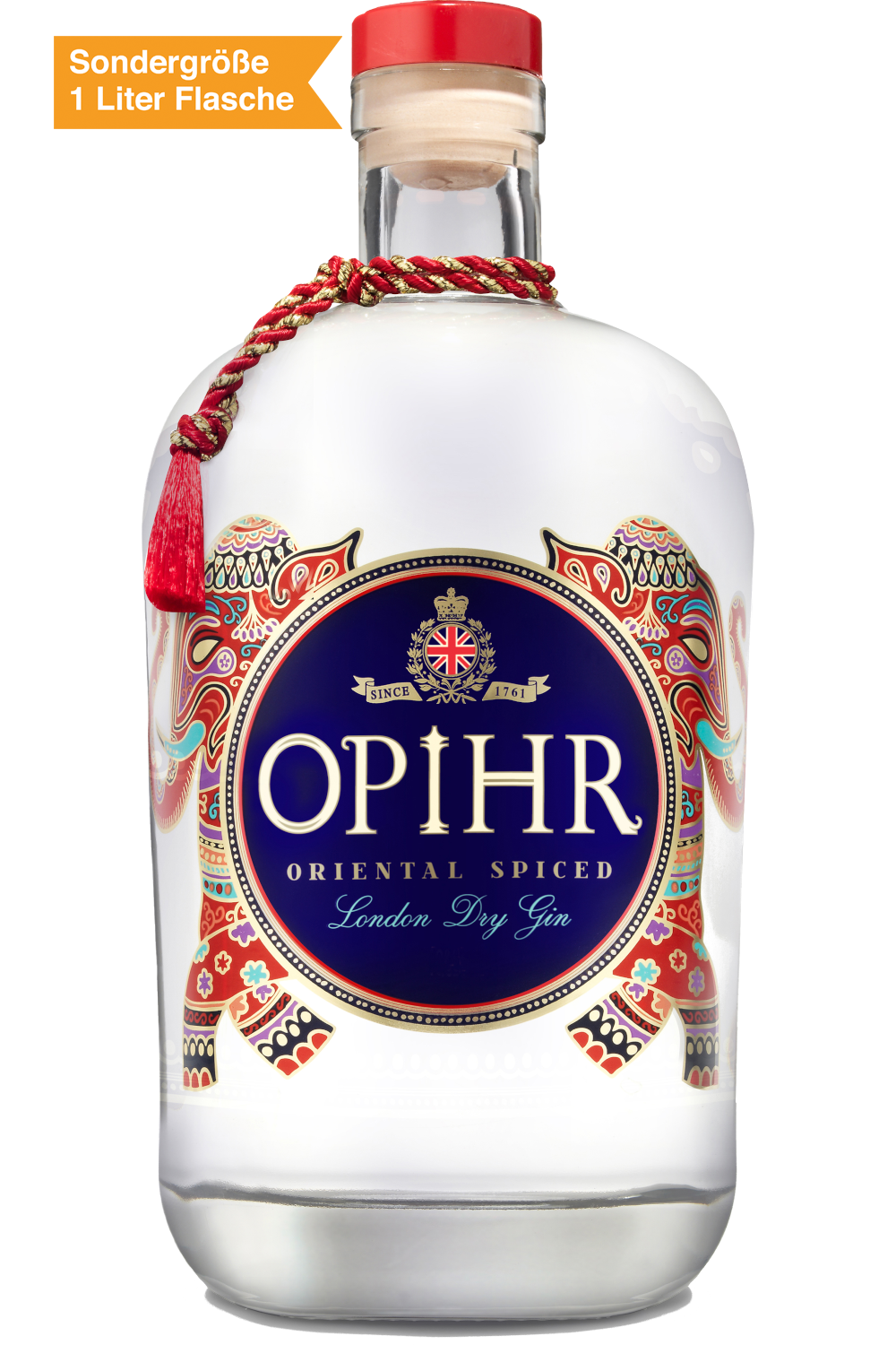 Bild: Opihr Oriental Spiced London Dry Gin 42,5% Vol. 1 Liter Flasche