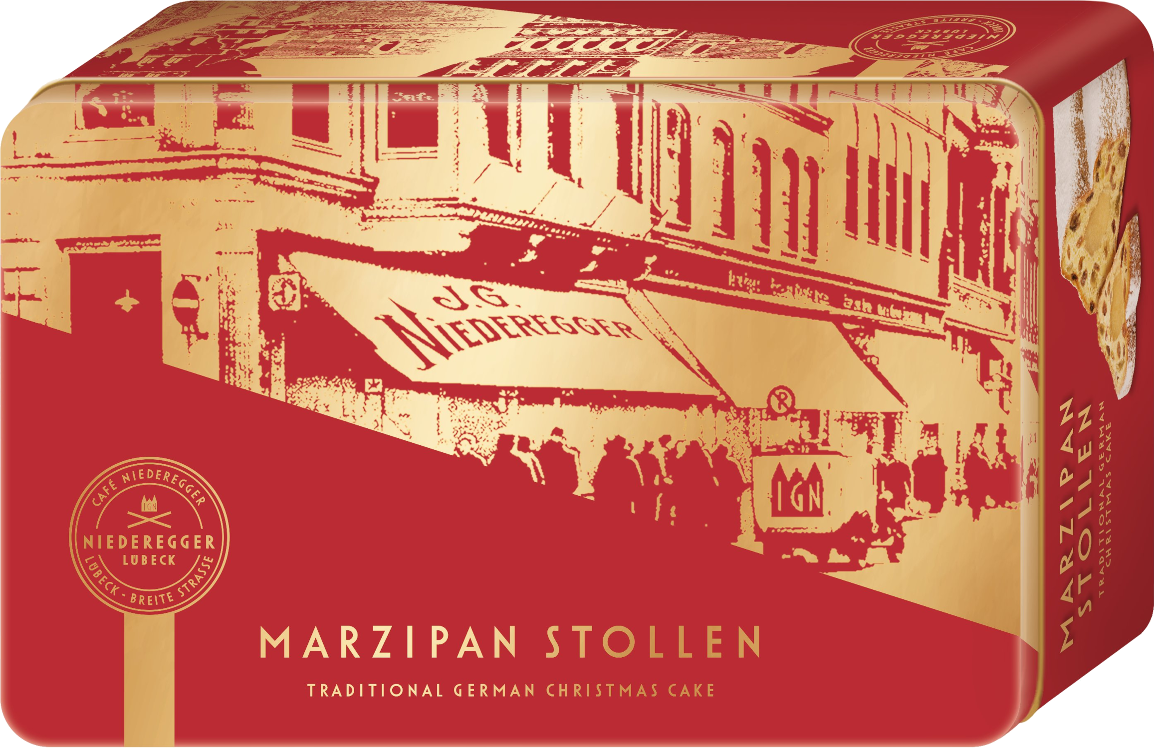 Niederegger Marzipan Stollen (in Geschenkdose)