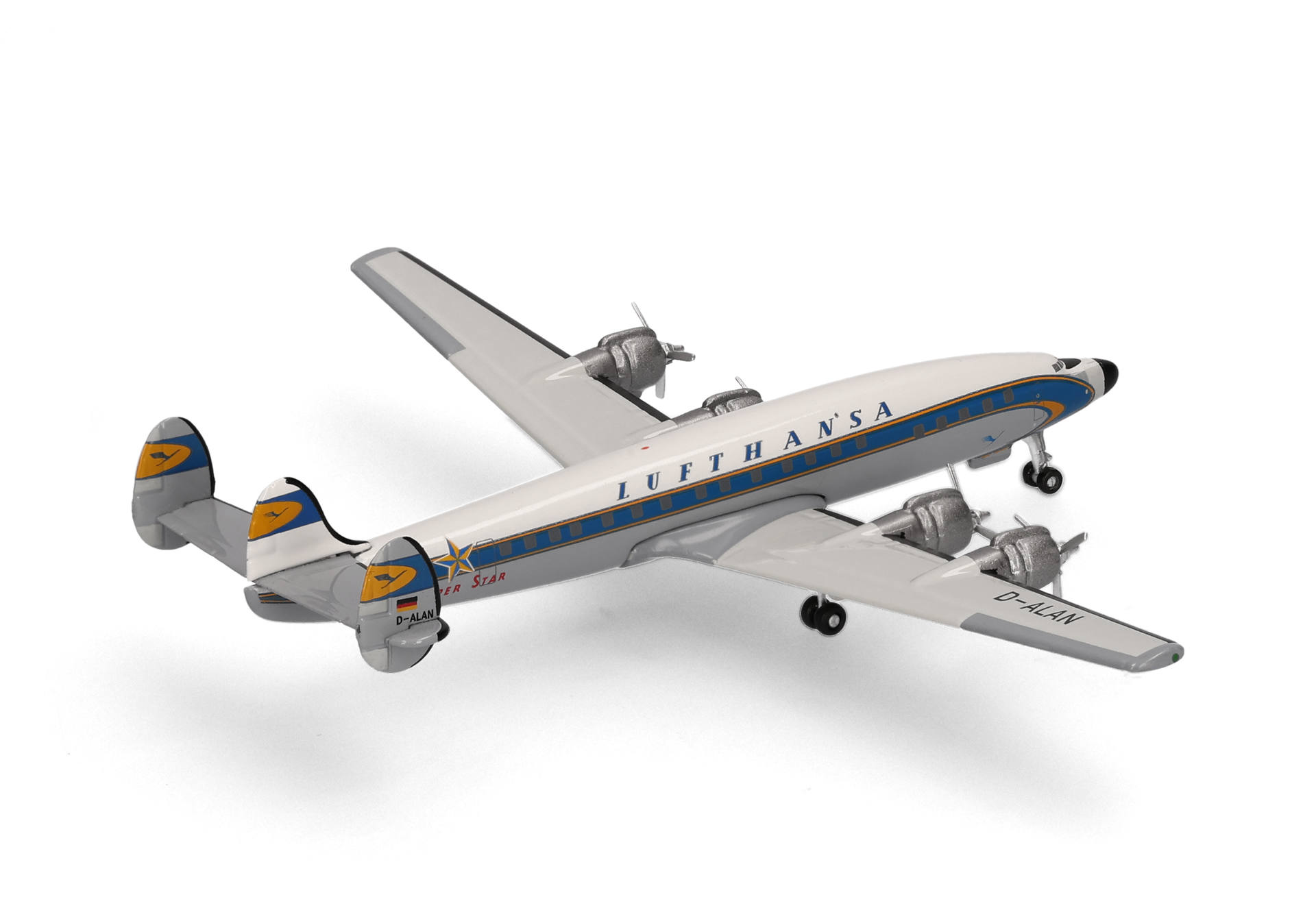 Bild: Lufthansa Lockheed L-1649A, Super Star – D-ALAN Modellflugzeug 1:500