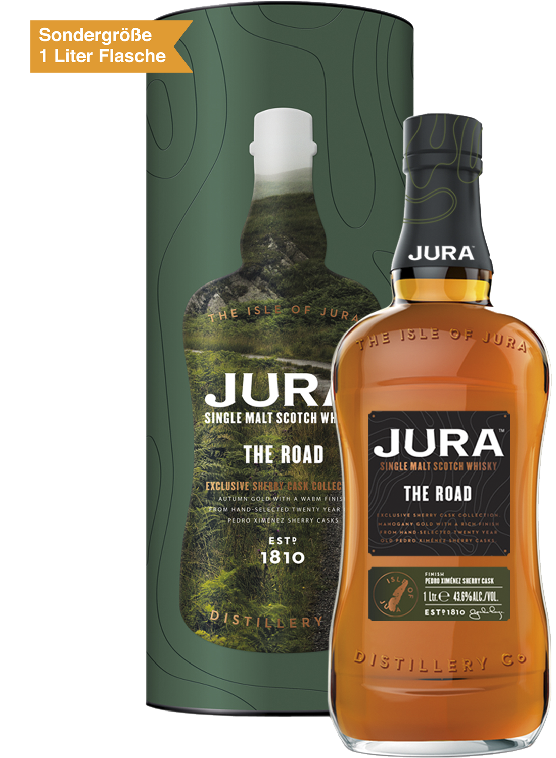 Jura The Road Island Single Malt Scotch Whisky 1 Liter Flasche - Travel Exclusive