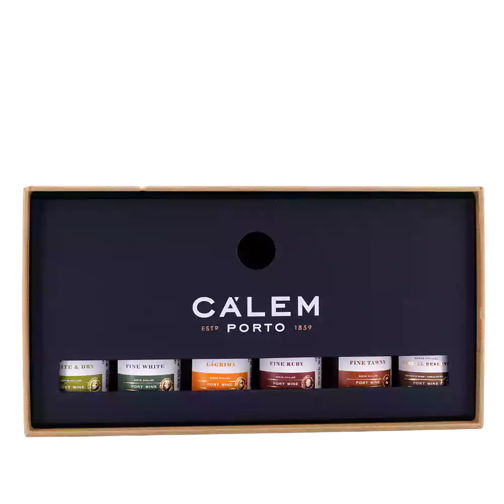 Calem Port 6er-Set (White & Dry, White, Lagrima, Tawny, Ruby, Reserva), 19,5 % Vol., 6 × 0,05 l