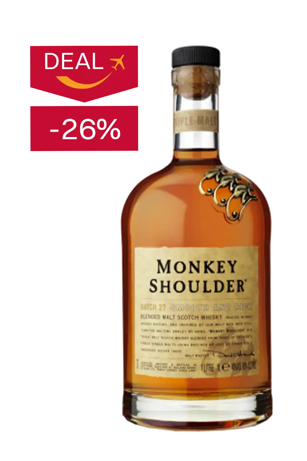Bild: "Monkey Shoulder" Blended Malt Scotch 1 Liter Flasche