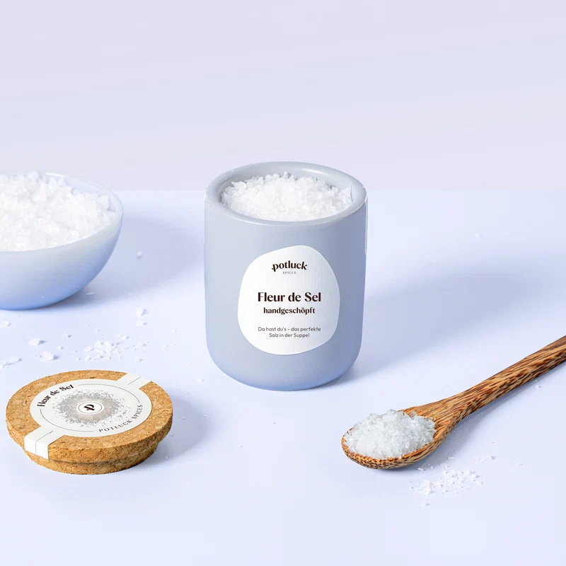 Bild: POTLUCK Fleur de Sel handgeschöpft 80 g im Keramiktopf
