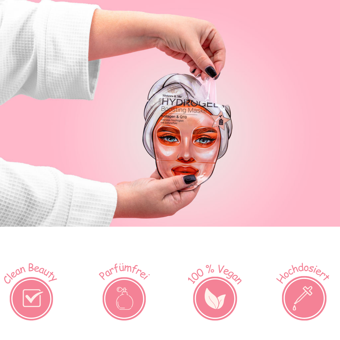 Sisters & Me 5X HYDROGEL BOOSTING MASKE MIT Q10 & KOLLAGEN Sisters & Me 5X HYDROGEL BOOSTING MASKE MIT Q10 & KOLLAGEN