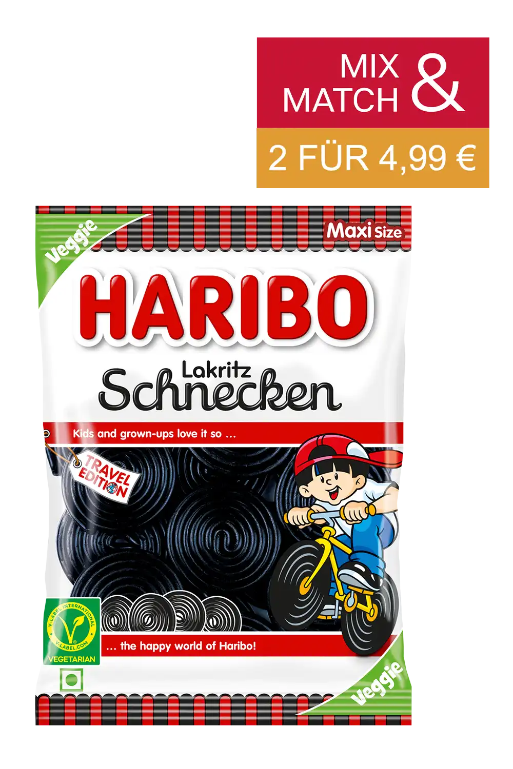 Bild: Haribo Lakritz-Schnecken 425g Travel Exclusive