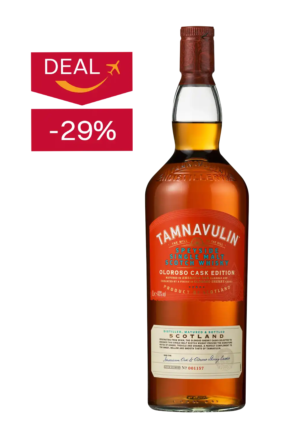 Bild: Tamnavulin Speyside Single Malt Scotch Whisky Oloroso Cask 40% 1 Liter