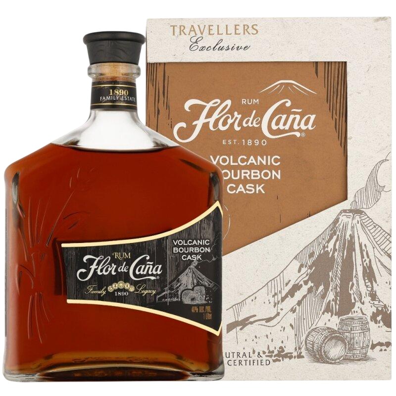 Bild: Flor de Caña Volcanic Bourbon Cask Rum 1 L 40 % Vol. Travel Exclusive