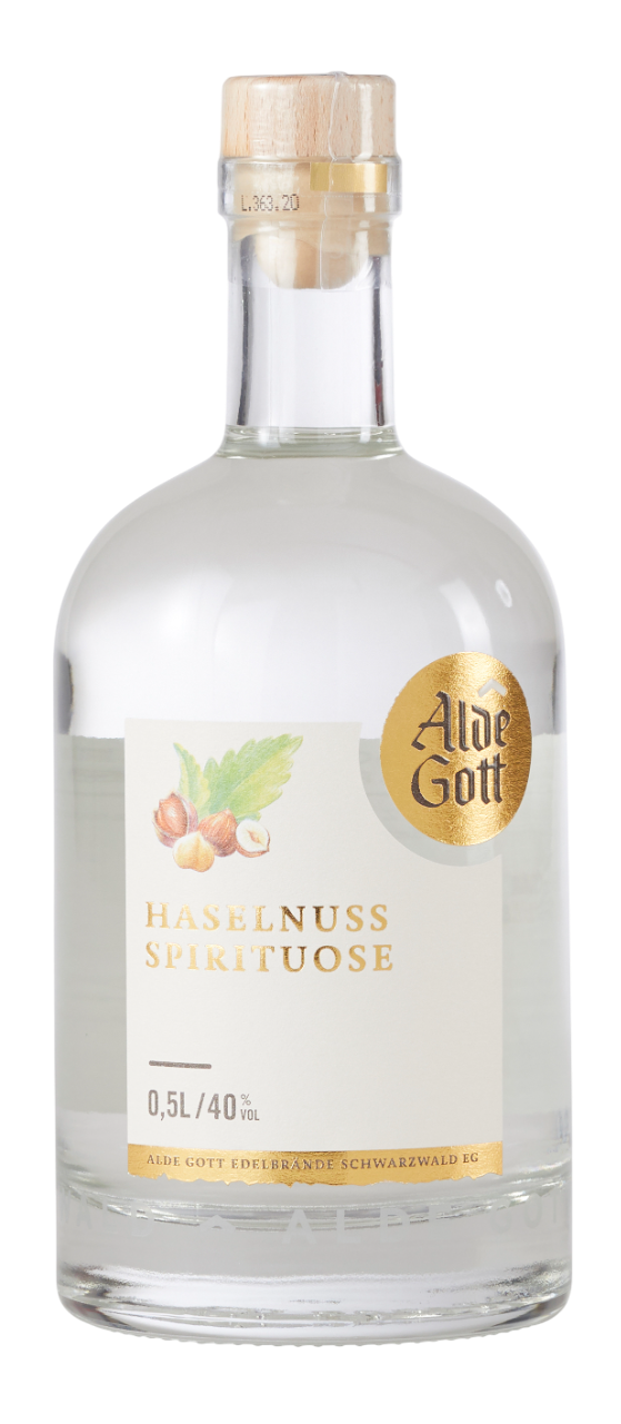 Alde Gott AUSBLICK Haselnussbrand, Schwarzwald, 40% Vol., 0,5l