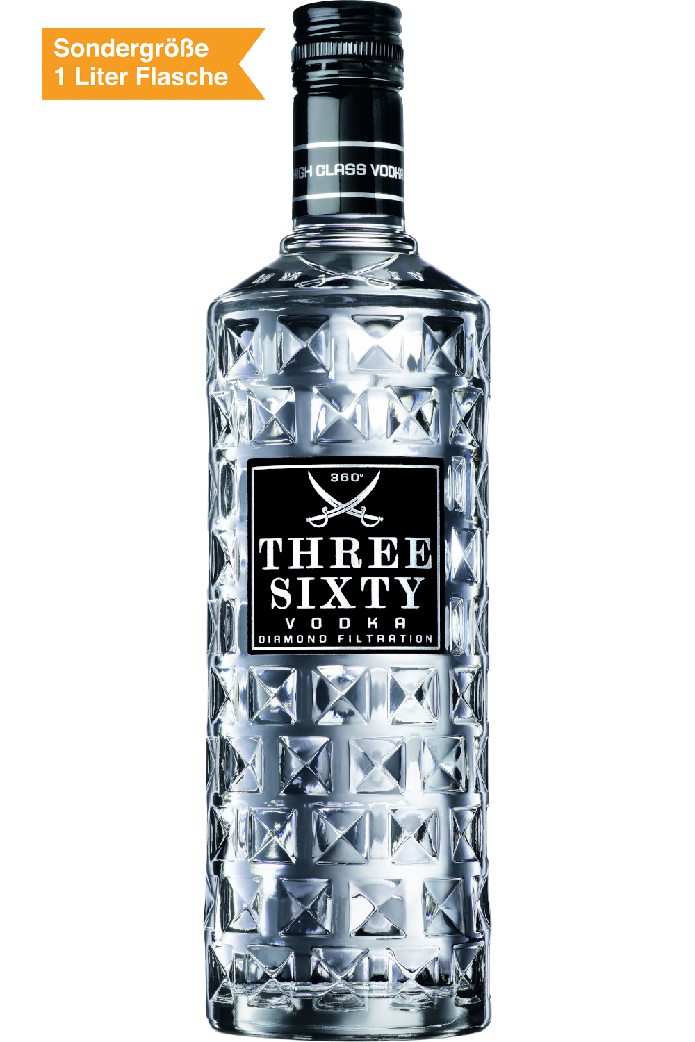 Three Sixty Vodka 1 Liter Flasche