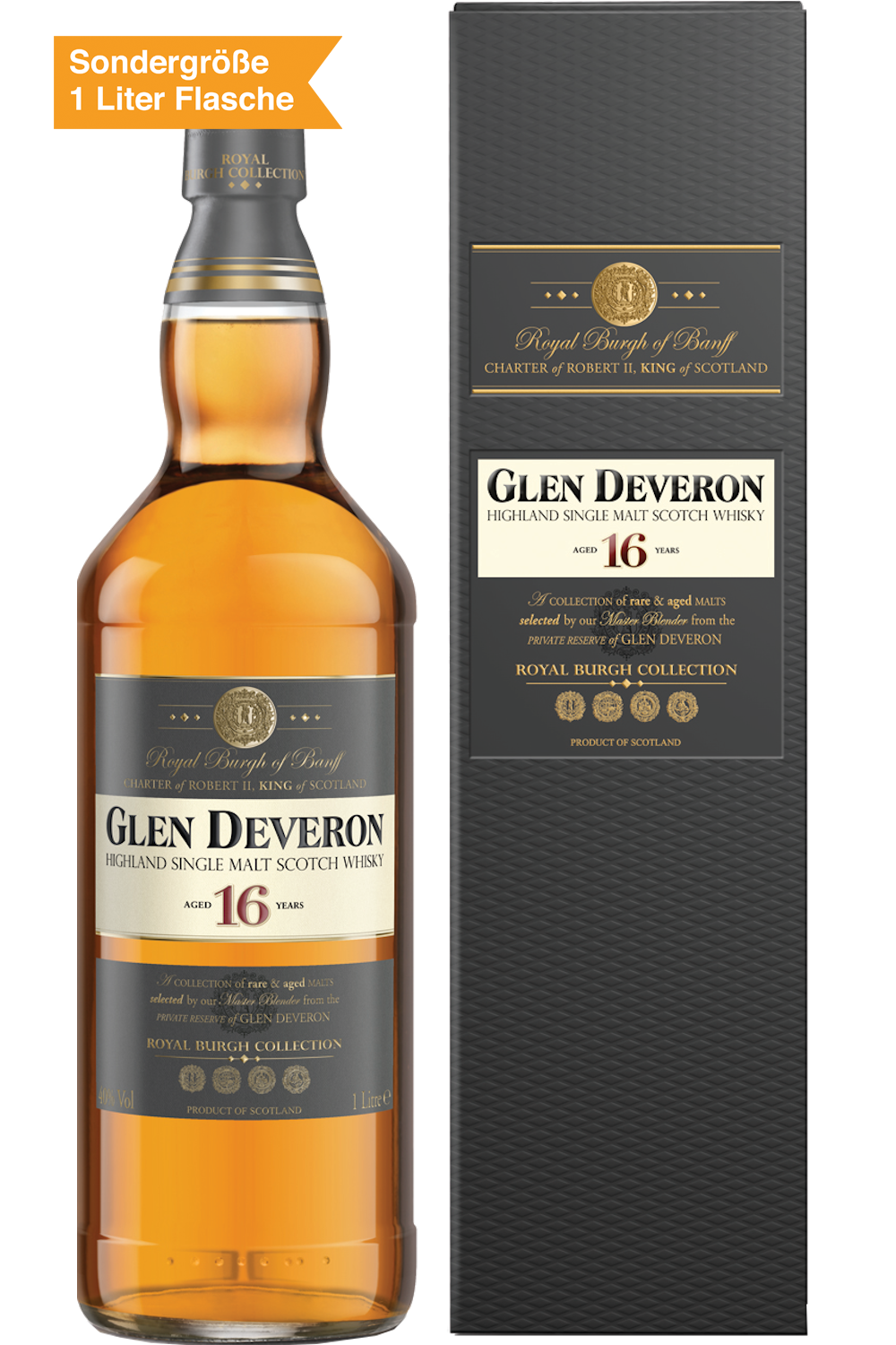 "Glen Deveron" Highland Single Malt Scotch 16yo (in Geschenk-Packung)