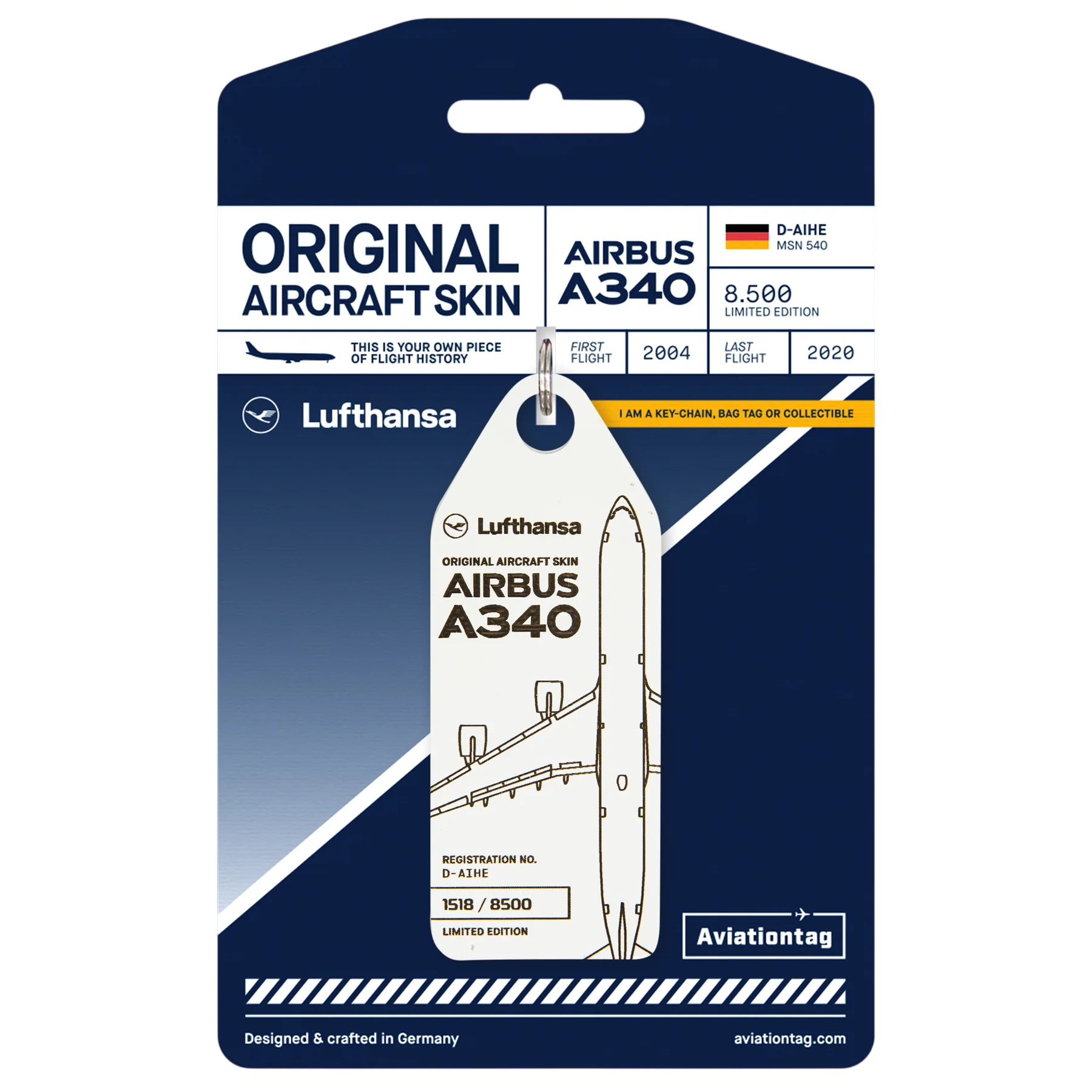 Bild: Aviationtag Lufthansa Airbus A340 - D-AIHE