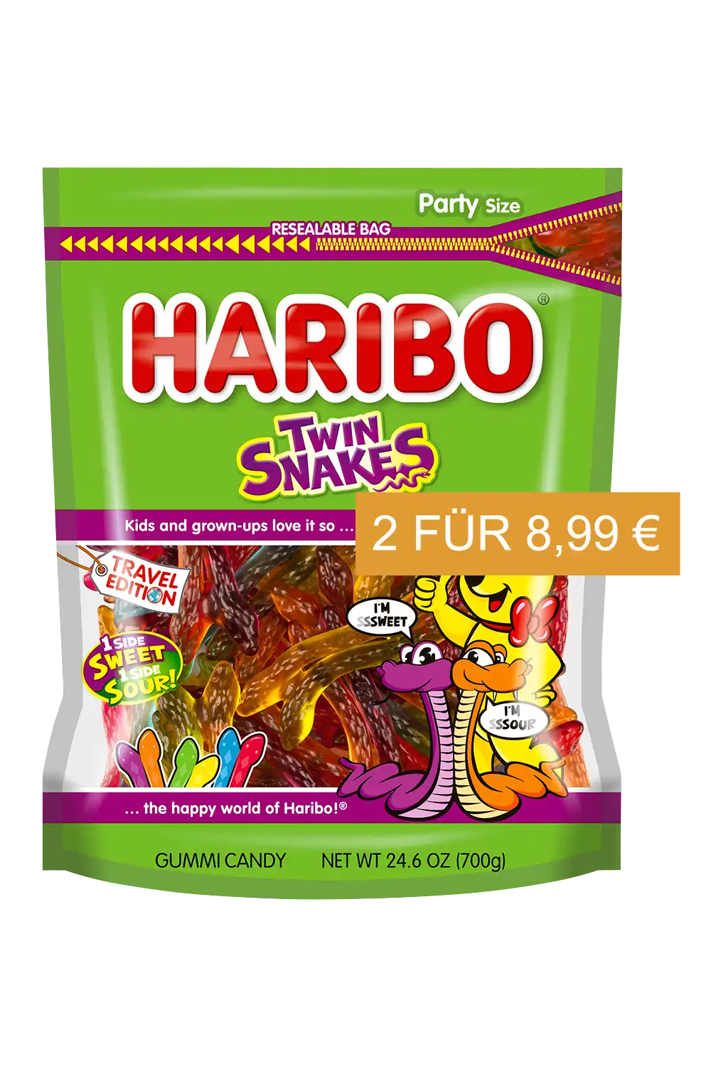 Bild: Haribo "Twin Snakes" 700g Beutel Travel Retail Exclusive