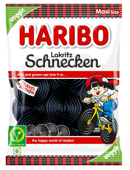 Bild: Haribo Lakritz-Schnecken 425g Travel Exclusive