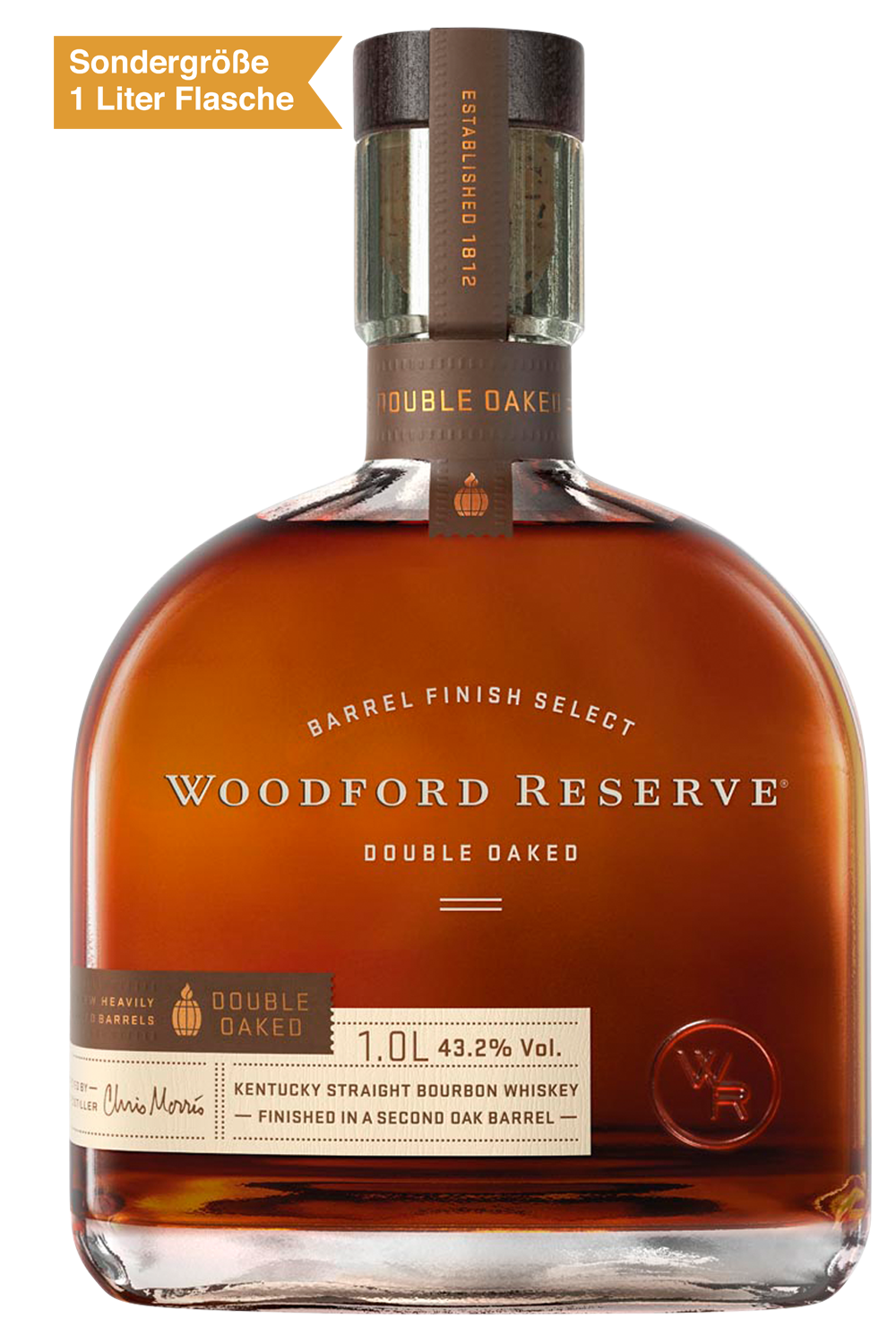 Woodford Reserve Double Oaked Kentucky Straight Bourbon Whiskey 1 Liter Flasche