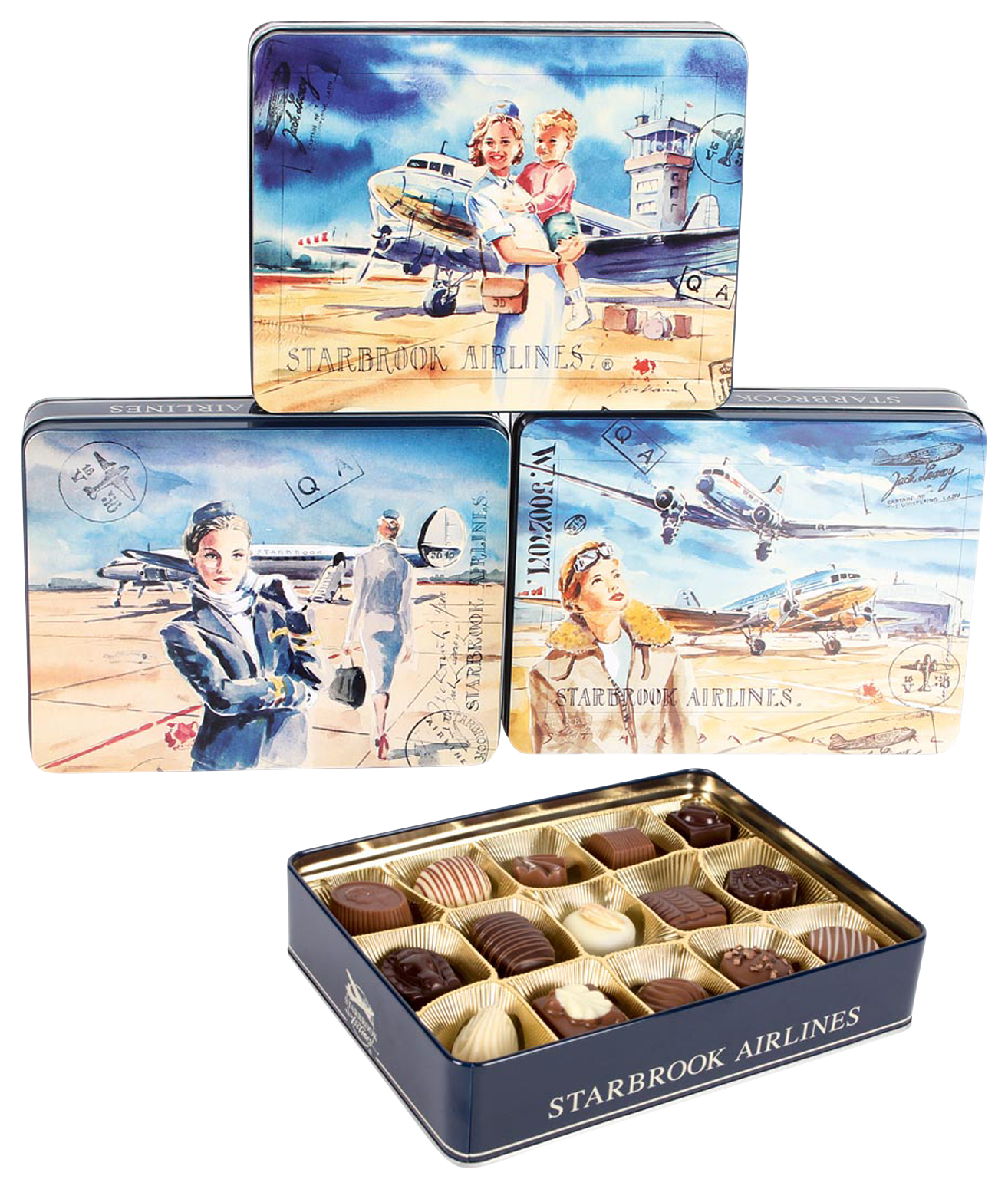 Starbrook Pralinen Blechdose 200g Travel Exclusive