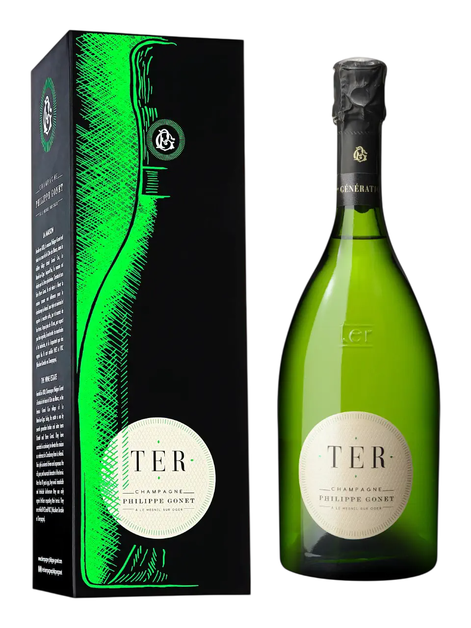 Bild: Champagne Philippe Gonet, TER BLANC, Champagne, AOC, Blanc de Blancs, Extra Brut