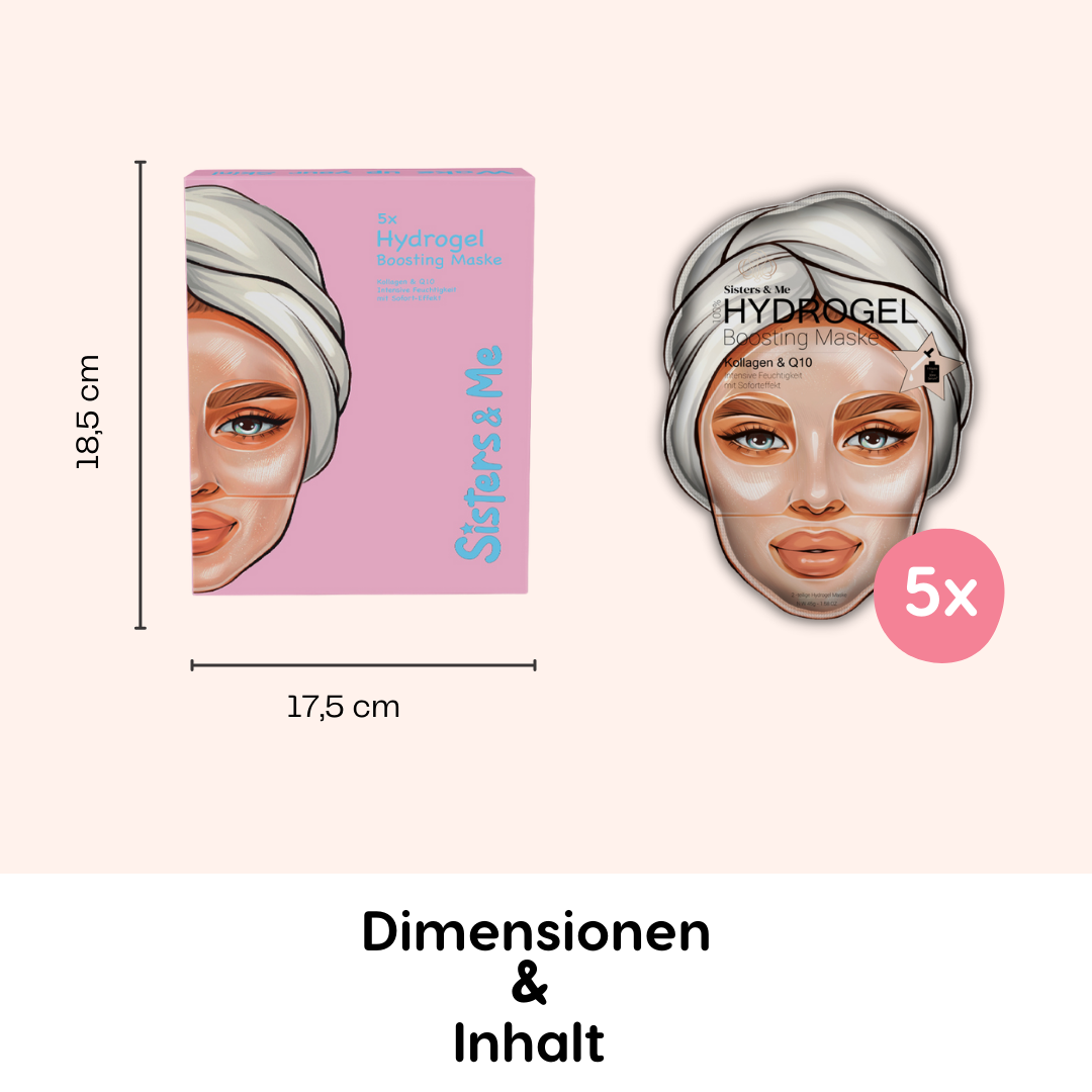 Sisters & Me 5X HYDROGEL BOOSTING MASKE MIT Q10 & KOLLAGEN Sisters & Me 5X HYDROGEL BOOSTING MASKE MIT Q10 & KOLLAGEN
