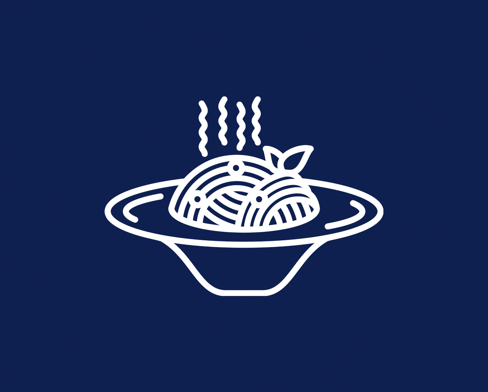 Ein gezeichneter Spaghetti Teller