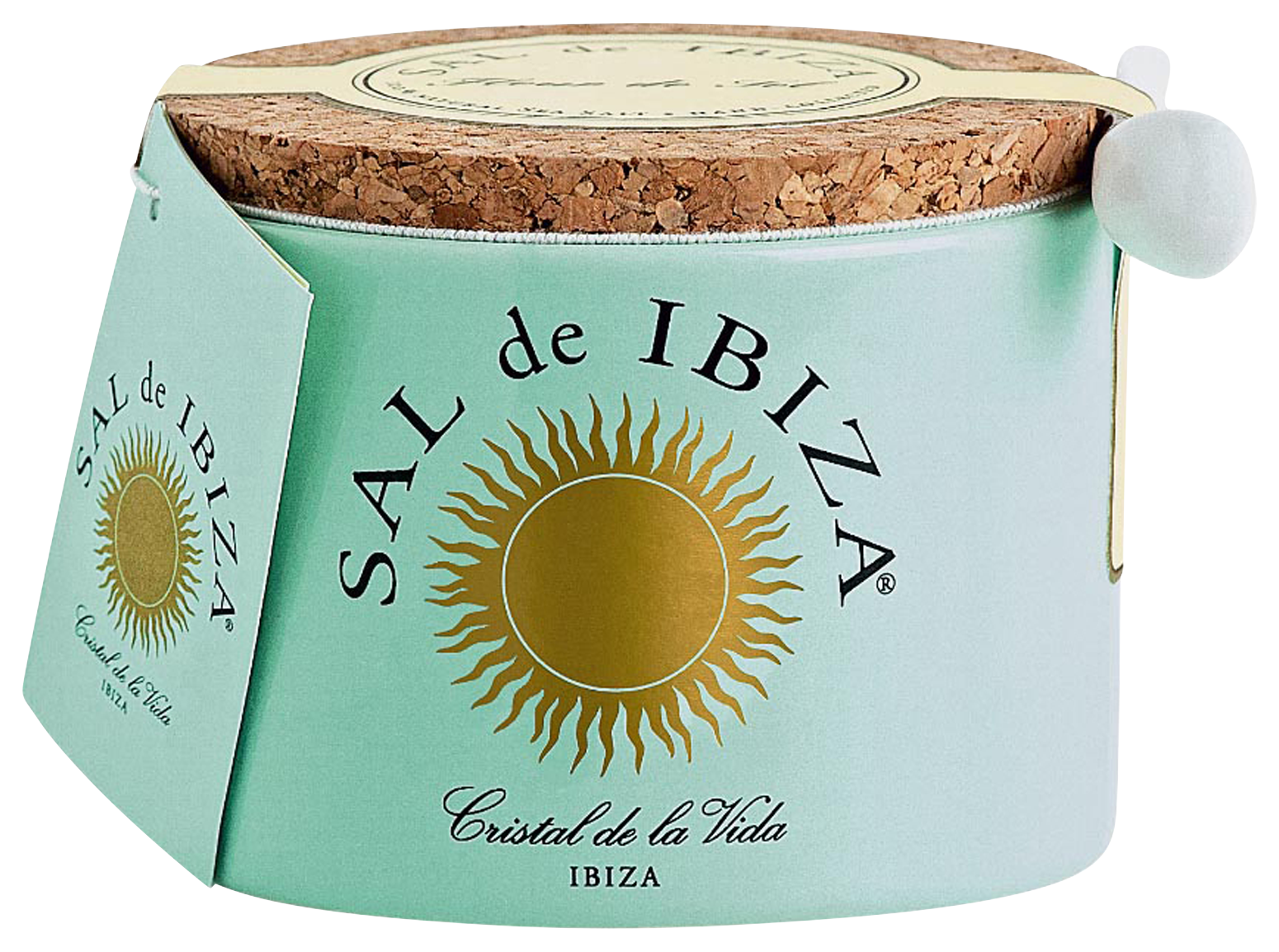 Sal de Ibiza Fleur de Sel im Keramiktopf 150g mit Dosierlöffel