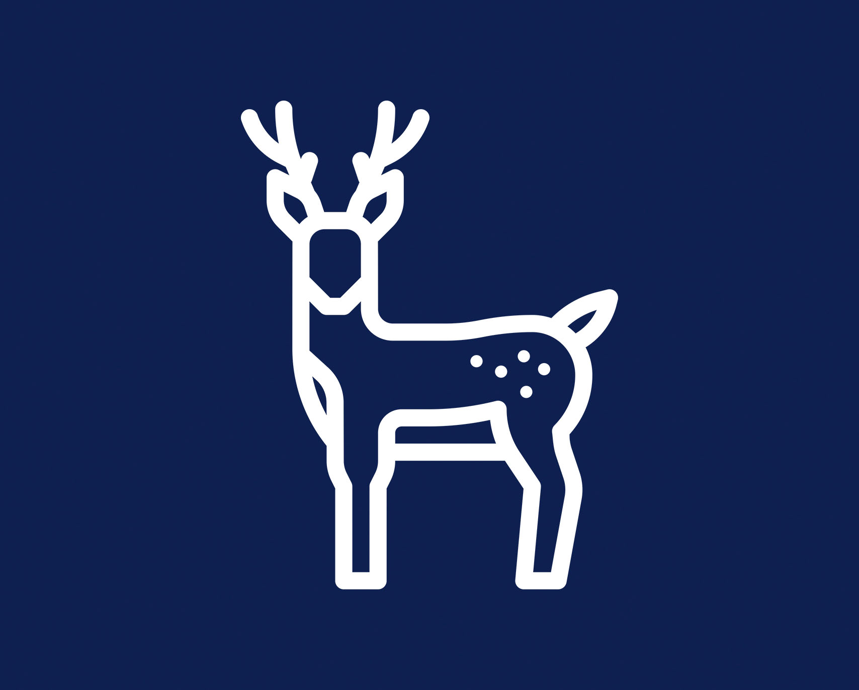 Ein gezeichneter Hirsch