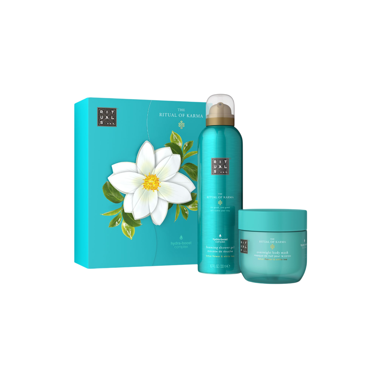 Bild: Rituals The Ritual of Karma Body Care Set Duschschaum & Overnight Mask